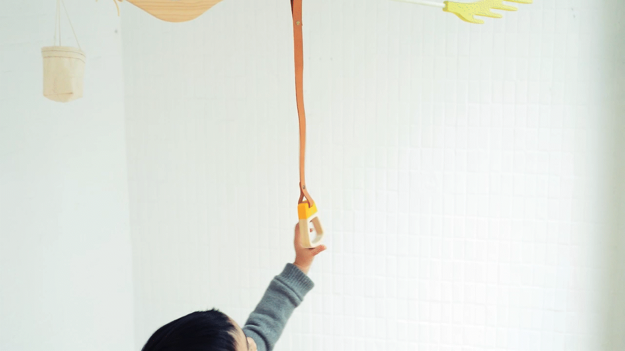 hanging mobile bird stork